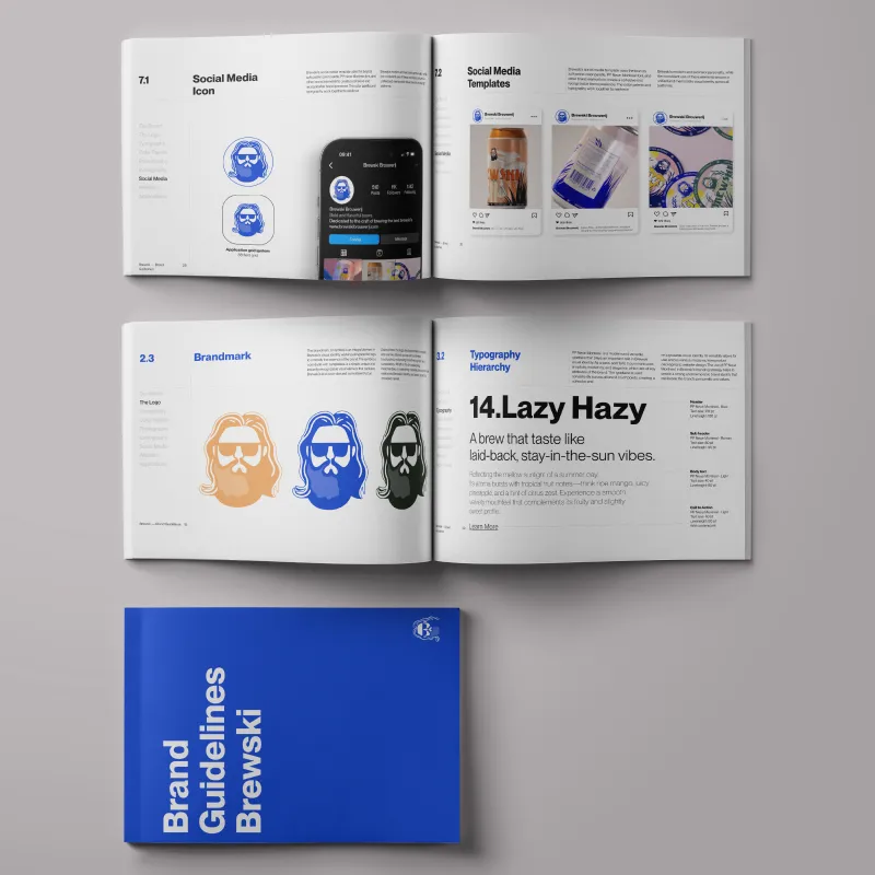 Brand style guide voor Brouwerij Brewski - design by SocialTrustLabs