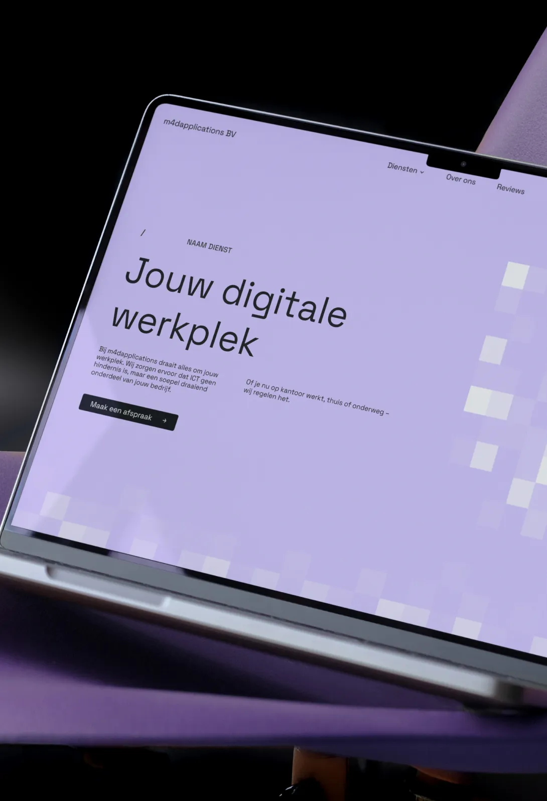 Landing page design for m4dapplications by SocialTrustLabs - creative digital agency